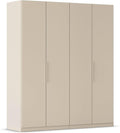 Geraeumiger beiger Garderobenschrank mit 181 cm Breite, grosszuegiger Stauraum fuer Schlafzimmertextilien und Kleidung