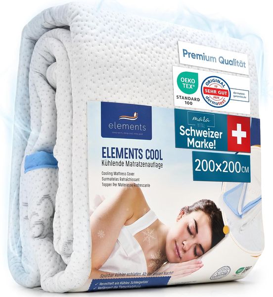 Kuehlender atmungsaktiver Matratzenschoner fuer komfortable Schlafbedingungen, passend fuer 200 x 200 cm Matratzen